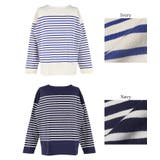 ヘビーウェイトパネルボーダーボートネックロンT メンズ | coca | 詳細画像15