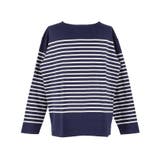 ヘビーウェイトパネルボーダーボートネックロンT メンズ | coca | 詳細画像3