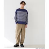 ヘビーウェイトパネルボーダーボートネックロンT メンズ | coca | 詳細画像4