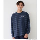 ［Navy］ | ボーダーワッペンロンT メンズ | coca