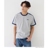［Gray］ | リンガーラインロゴラグランTシャツ メンズ | coca
