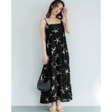 柄ティアードワンピース レディース | coca | 詳細画像1