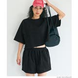 ［Black］ | ミニ裏毛ラグランTシャツ レディース | coca