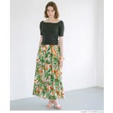 レーヨンリーフ柄フレアスカート レディース | coca | 詳細画像16