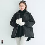 【洗える】 Aラインカールネック中綿コート | coca | 詳細画像1 