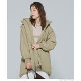 ［Khaki］ | 【洗える】中綿ロングブルゾン | coca