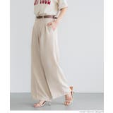 ［Lt.Beige］ | ストライプワイドパンツ レディース | coca