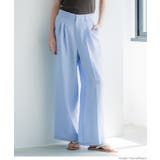 ［Blue］ | ストライプワイドパンツ レディース | coca