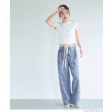 ［Blue］ | 紐付きデニムパンツ レディース | coca