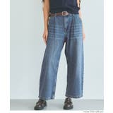 ［Blue］ | タックデニムパンツ | coca