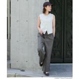 ［Charcoal］ | ヘリンボーンストライプイージーパンツ | coca