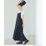 ［Navy］ | チェックキャミワンピース | coca