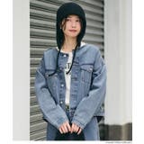 [Blue] | ショートデニムジャケット レディース | coca