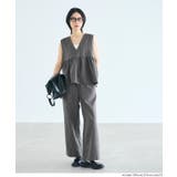 ヘリンボーンストライプフレアベスト | coca | 詳細画像12 