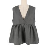 ヘリンボーンストライプフレアベスト | coca | 詳細画像2 