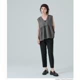 ヘリンボーンストライプフレアベスト | coca | 詳細画像9 