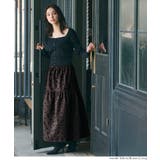 フロッキープリントティアードスカート | coca | 詳細画像11 