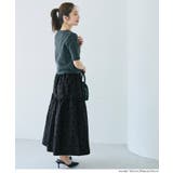 フロッキープリントティアードスカート | coca | 詳細画像15 