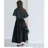 フロッキープリントティアードスカート | coca | 詳細画像19 