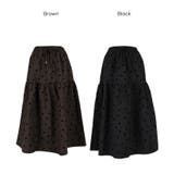 フロッキープリントティアードスカート | coca | 詳細画像22 