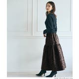 フロッキープリントティアードスカート | coca | 詳細画像8 