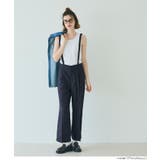 ［Navy］ | 【2WAY】ヘリンボーンストライプ2wayサロペット | coca