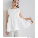 ［White］ | 裾スカラップノースリーブブラウス レディース | coca
