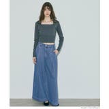 タックワイドデニムパンツ | coca | 詳細画像3 