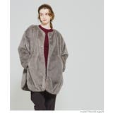 ［Greige］ | 【洗える】リバーシブルファーキルティングミドルコート | coca