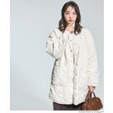 ［Lt.beige］ | 【洗える】リバーシブルファーキルティングミドルコート | coca