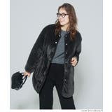 ［Black］ | 【洗える】リバーシブルファーキルティングミドルコート | coca