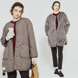 【洗える】リバーシブルファーキルティングミドルコート | coca | 詳細画像1