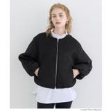 [Black] | もこもこ感が愛らしい、カーリーボアブルゾン | coca