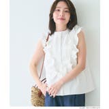 ［White］ | フリルノースリーブブラウス レディース | coca