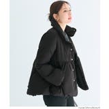 ［Black］ | 【洗える】中綿スタンドカラーフレアブルゾン | coca