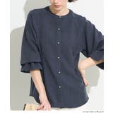 デニムライク金ボタンブラウス レディース | coca | 詳細画像11 