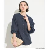 デニムライク金ボタンブラウス レディース | coca | 詳細画像12 