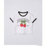キャッチーで可愛いさくらんぼリンガーTシャツ | coca | 詳細画像18 