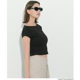 リブワイドネックTシャツ | coca | 詳細画像15 