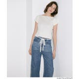 リブワイドネックTシャツ | coca | 詳細画像4 