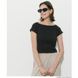 リブワイドネックTシャツ | coca | 詳細画像10 