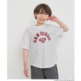 ラウンドテールカットプリント半袖Tシャツ | coca | 詳細画像2
