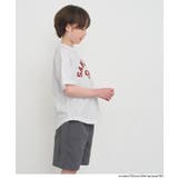 ラウンドテールカットプリント半袖Tシャツ | coca | 詳細画像3