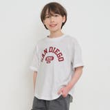 ラウンドテールカットプリント半袖Tシャツ | coca | 詳細画像1