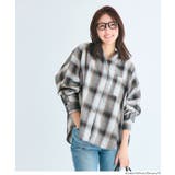 ［Brown］ | ドルマンスリーブチェックシャツ | coca