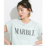 ［Lt.blue］ | フレンチスリーブプリントTシャツ | coca