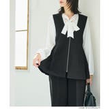 ［Black］ | 【セレモニー】タックペプラムベスト | coca