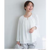 ［B］ | ノーカラーブラウス | coca