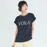 〈4サイズ展開〉フレンチスリーブプリントTシャツ | coca | 詳細画像1