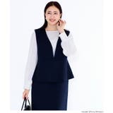 バックジップノーカラーブラウス | coca | 詳細画像12 